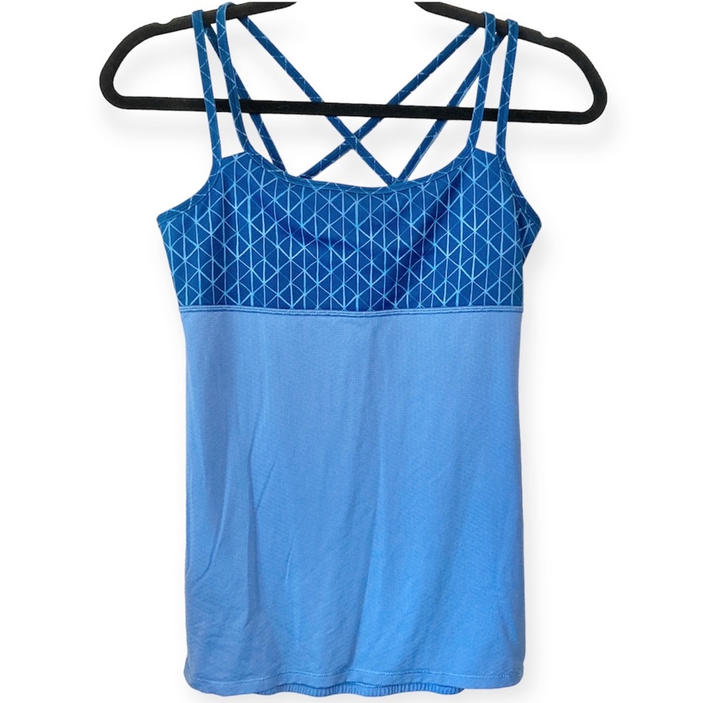 Girls Ivivva Break Beat Tank Top Size 14 Periwinkle Blue Strappy Lululemon Criss